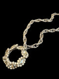 Vintage 1950 Circular Rhinestone Brooch