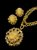 Vintage 1950s Albert Weiss Brooch & Matching Earrings