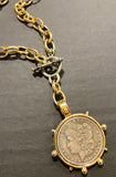 Reproduction 1885 E Pluribus Unum Coin Necklace