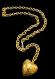 Vintage 1950 Etched Brass Heart