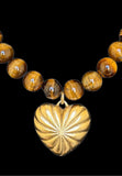 Semi-Precious Tiger Eye Heart Necklace