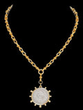 French Union Horticole De Dixon Coin Necklace