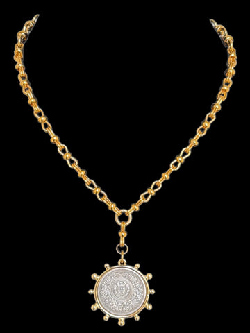 French Union Horticole De Dixon Coin Necklace