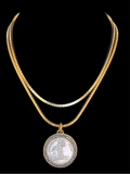 French Replica Revolution Coin Necklace ￼