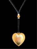 Vintage Brass Puffed Heart