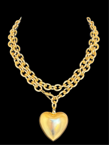 Puffed Heart Necklace