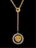 Lariat Lion Head Necklace ￼