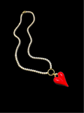 Enamel Double Sided Heart Necklace