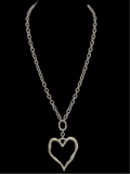 Large Organic Shaped Heart Necklace
