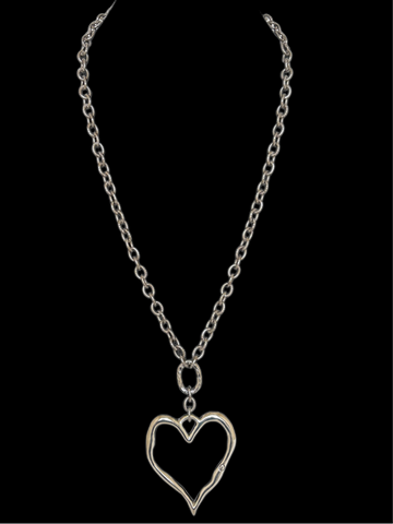 Large Organic Shaped Heart Necklace