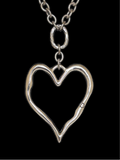 Large Organic Shaped Heart Necklace