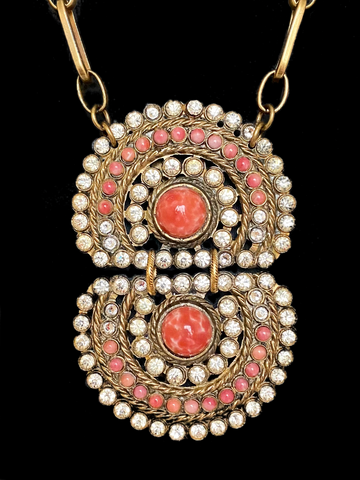 Vintage 1930s Coral Cabochon Duette Clips – Sharon Harper Vintage