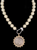 Mother of Pearl Necklace with Removable Lady Liberty Coin
