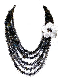 Graduating Mother of Pearl Multi Strand Necklace